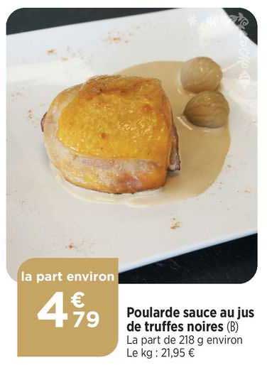 poularde sauce au jus de truffes noires