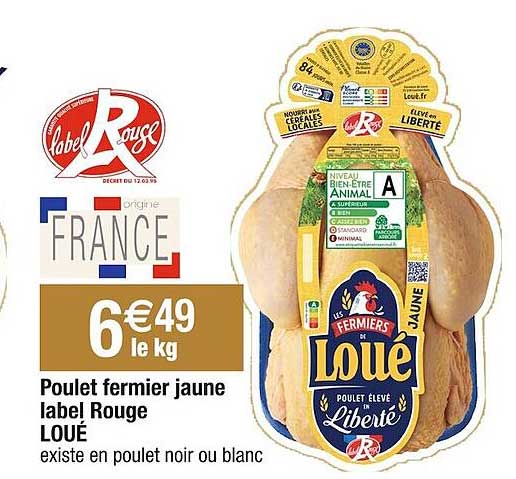 Poulet Fermier Jaune Label Rouge Loué