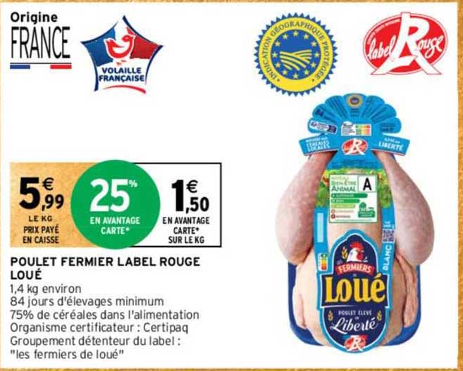 Poulet Fermier Label Rouge Loué