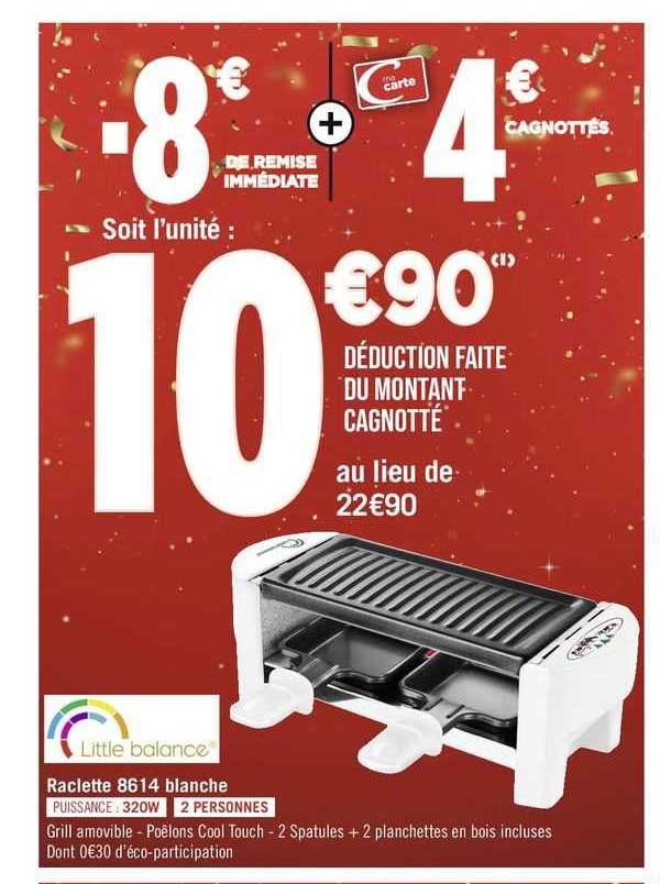 raclette 8614 blanche little balance