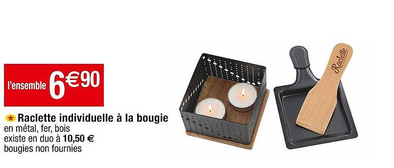 raclette individuelle à la bougie