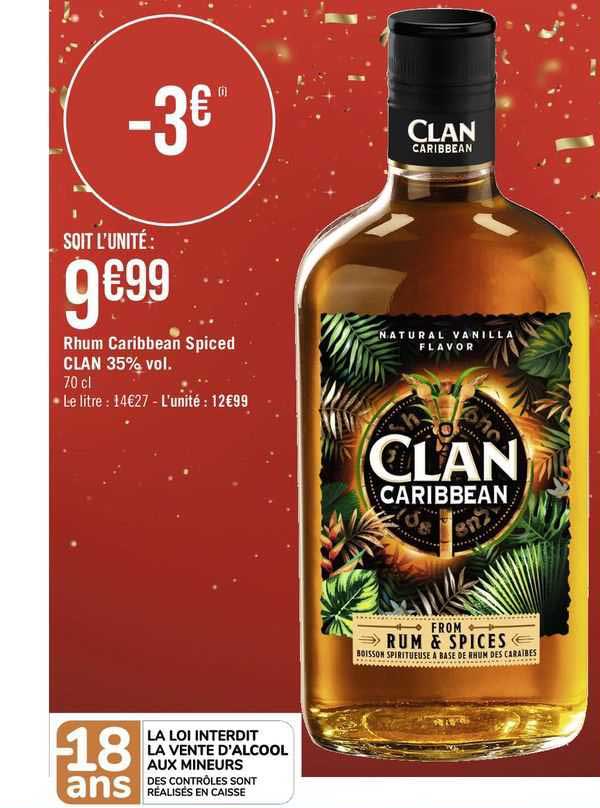 rhum caribbean spiced clan 35% vol.
