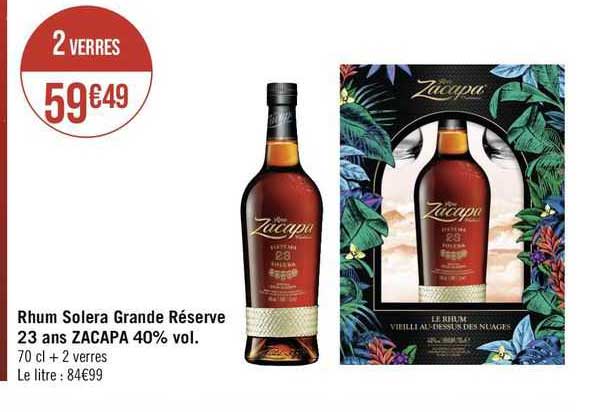 rhum solera grande réserve 23 ans zacapa 40% vol.