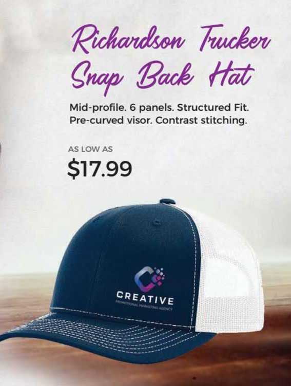 richardson trucker snap back hat