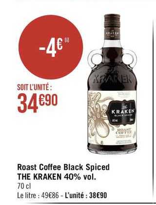 roast coffee black spiced the kraken 40% vol.