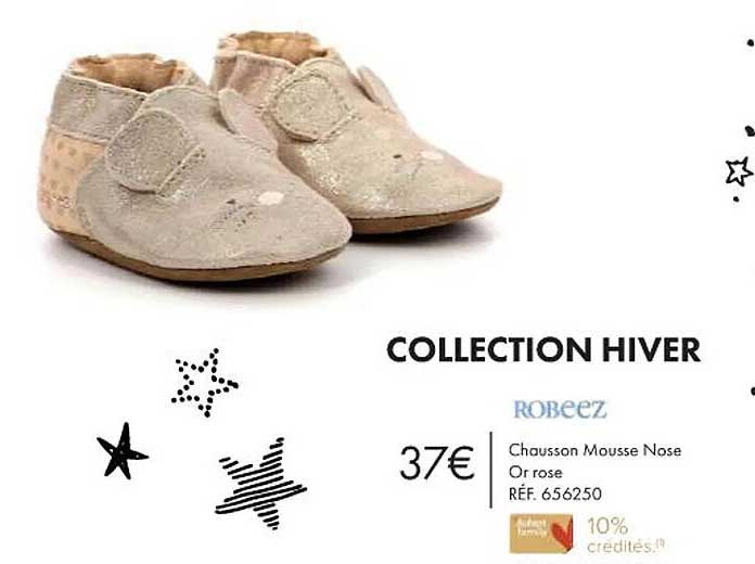 robeez chausson mousse nose or rose