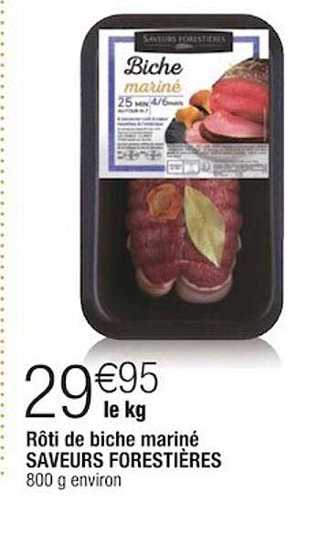 rôti de biche mariné saveurs forestières