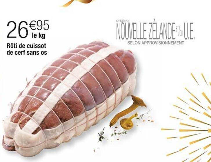 rôti de cuissot de cerf sans os