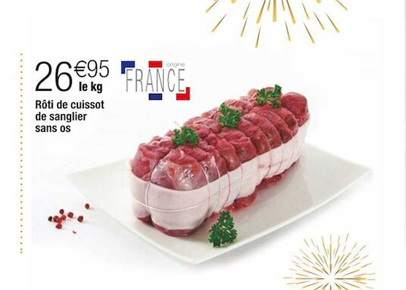 rôti de cuissot de sanglier sans os