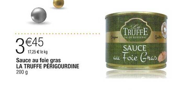 sauce au foie gras la truffe périgourdine