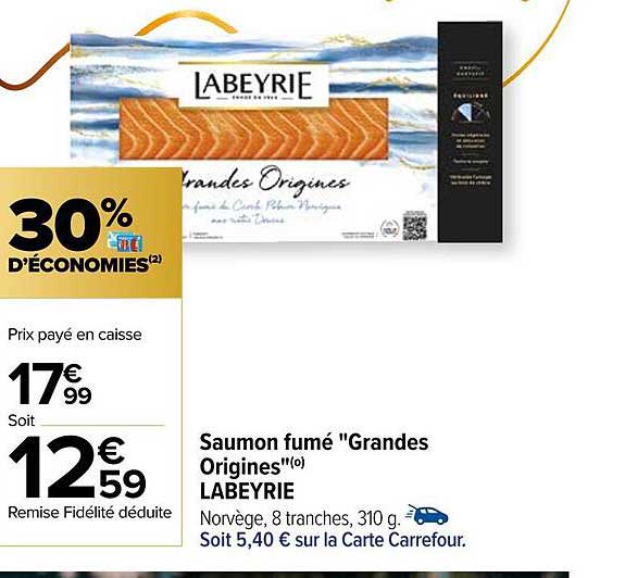 saumon fumé "grandes origines" labeyrie