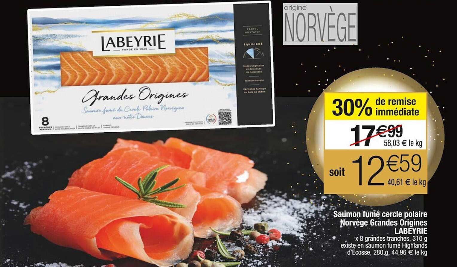 saumon fumé cercle polaire norvège grandes origines labeyrie