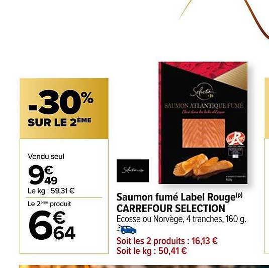 Saumon Fumé Label Rouge Carrefour Sélection