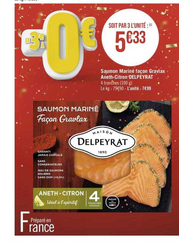 saumon mariné façon gravlax aneth-citron delpeyrat