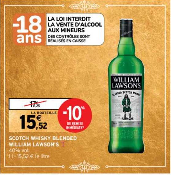 scotch whisky blended william lawson's
