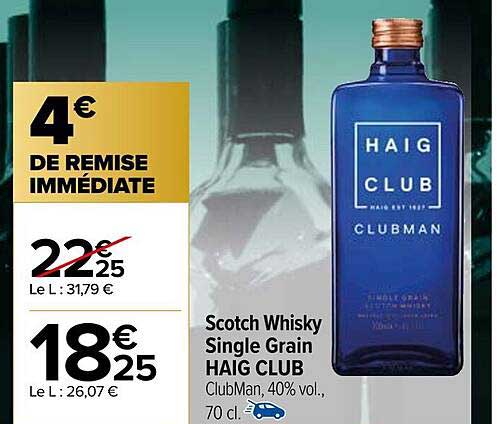 scotch whisky single grain haig club