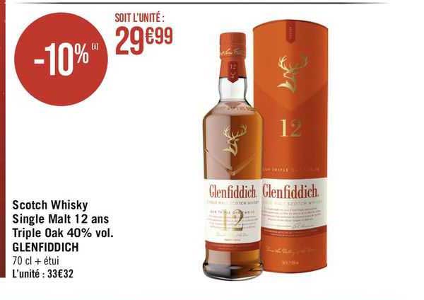 scotch whisky single malt 12 ans triple oak 40% vol. glenfiddich