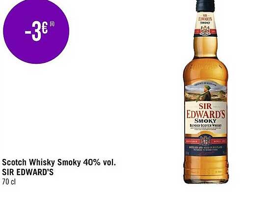 scotch whisky smoky 40% vol. sir edward's
