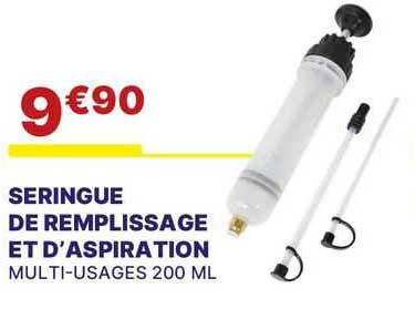 seringue de remplissage et d'aspiration