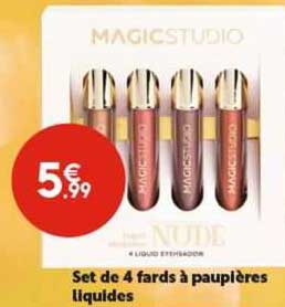 set de 4 fards à paupières liquides