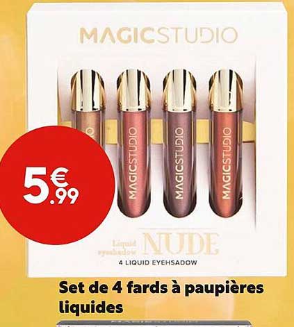 set de 4 fards à paupières liquides