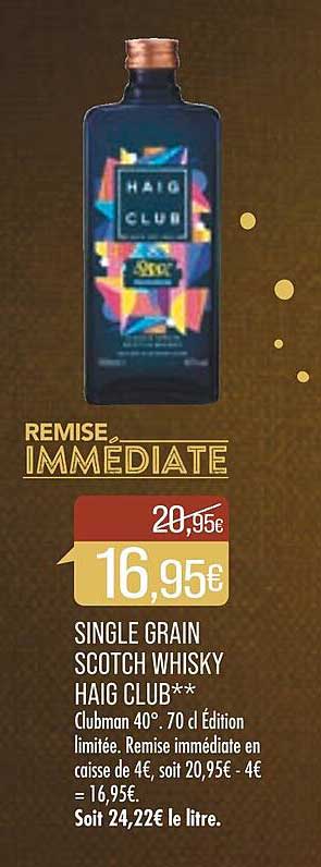 single grain scotch whisky haig club