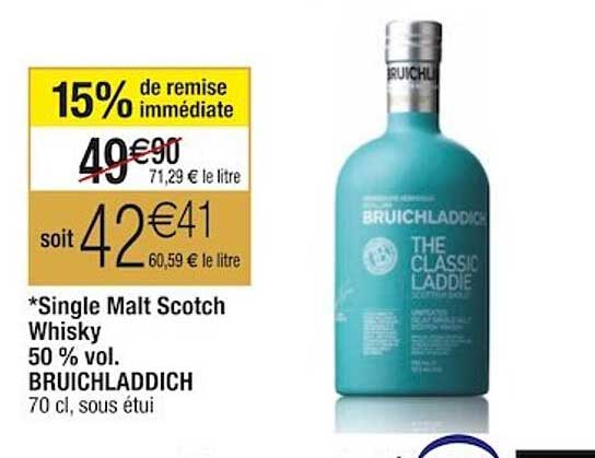 single malt scotch whisky 50% vol. bruichladdich