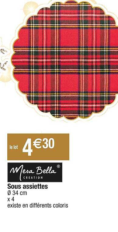 sous assiettes mesa bella création