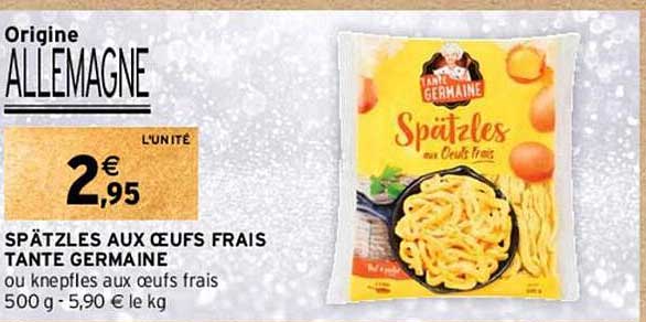 spätzles aux œufs frais tante germaine