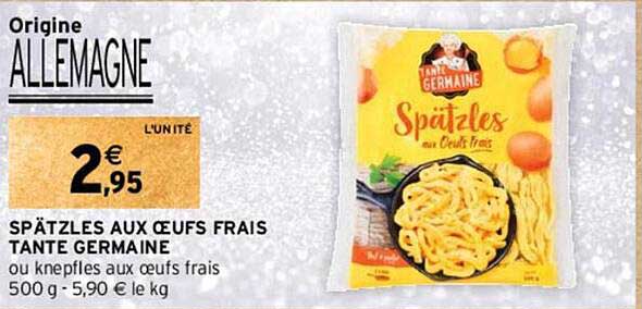 spätzles aux œufs frais tante germaine