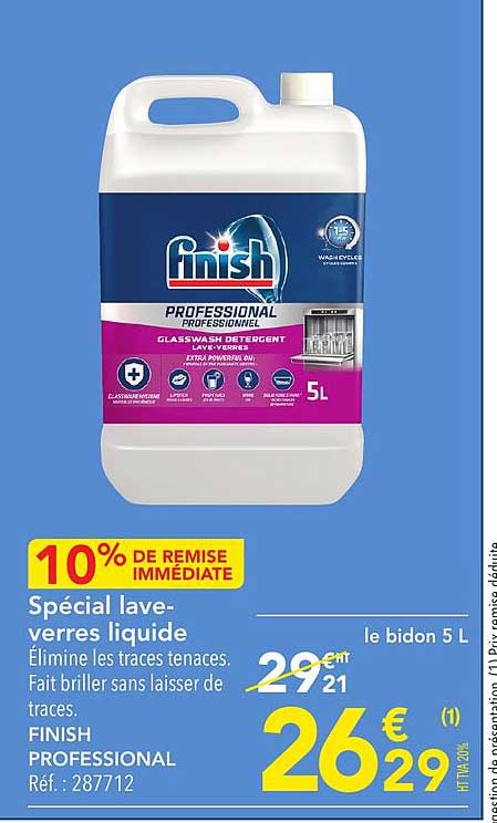 spécial lave-verres liquide finish professional