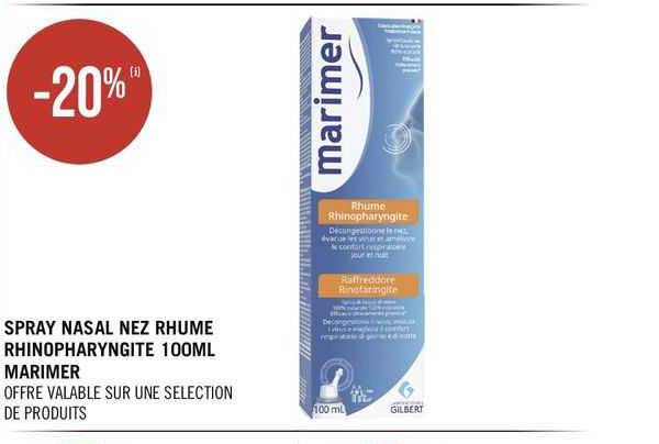 spray nasal nez rhume rhinopharyngite 100 ml marimer