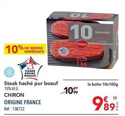 steak haché pur bœuf chiron