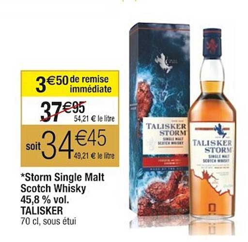 storm single malt scotch whisky 45,8% vol. talisker