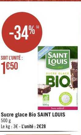 sucre glace bio saint louis