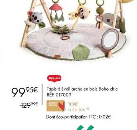 tapis d'éveil arche en bois boho chic