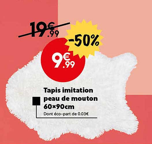 tapis imitation peau de mouton