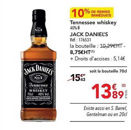 tennessee whiskey jack daniel's