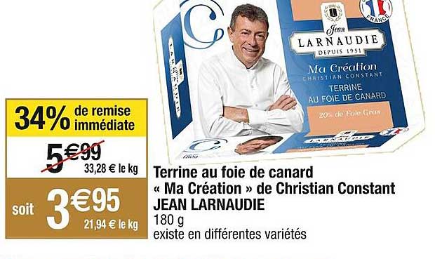terrine au foie de canard «ma création» de christian constant jean larnaudie