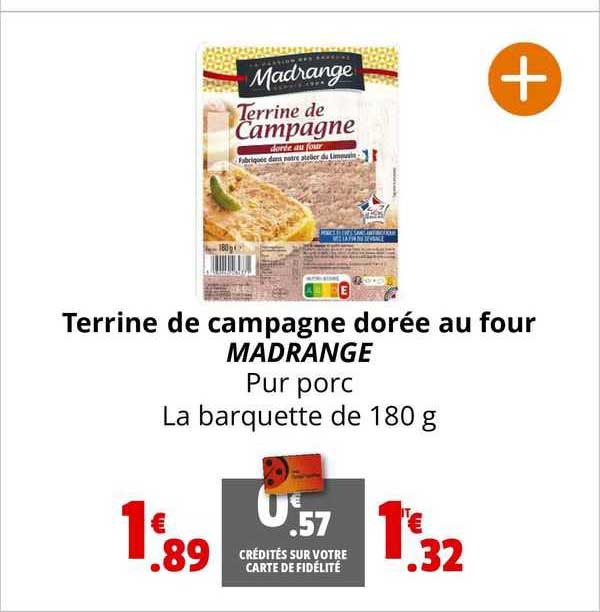 terrine de campagne dorée au four madrange pur porc