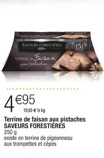 terrine de faisan aux pistaches saveurs forestières