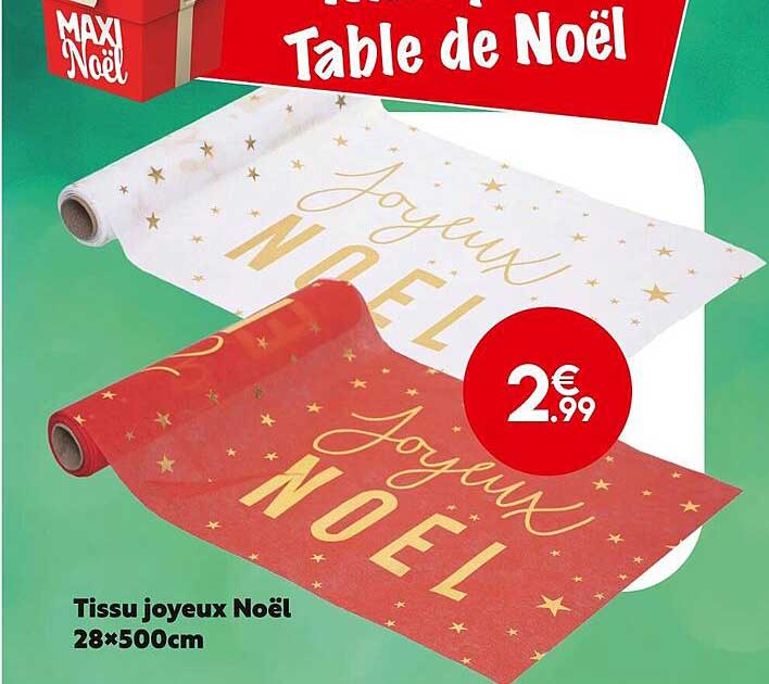 tissu joyeux noël 28 x 500 cm