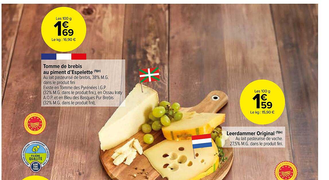 tomme de brebis au piment d'espelette, leerdammer original