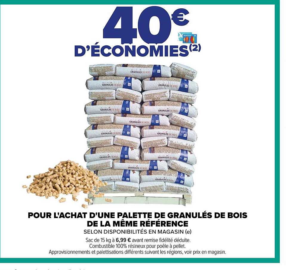 Une Palette De Granulés De Bois De La Même Référence