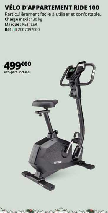 vélo d'appartement ride 100