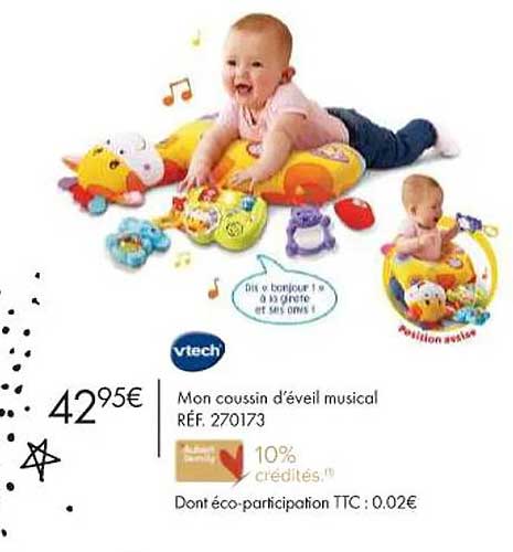 vtech mon coussin d'éveil musical
