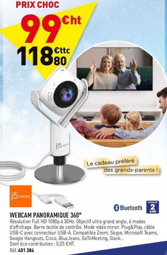 webcam panoramique 360° j5