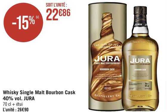 whisky single malt bourbon cask 40% vol. jura