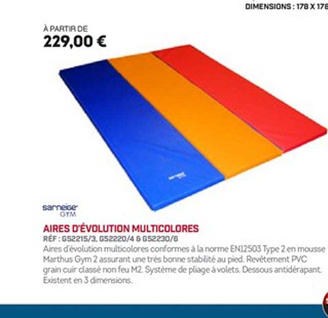 aires d'évolution multicolores