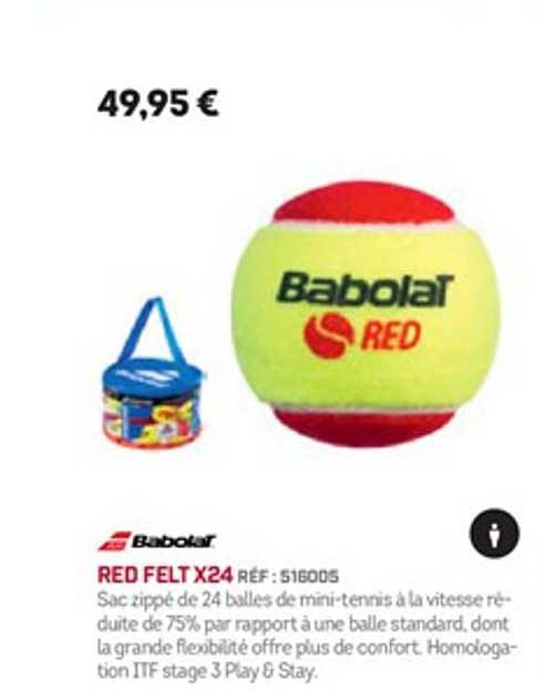babolai red felt x24
